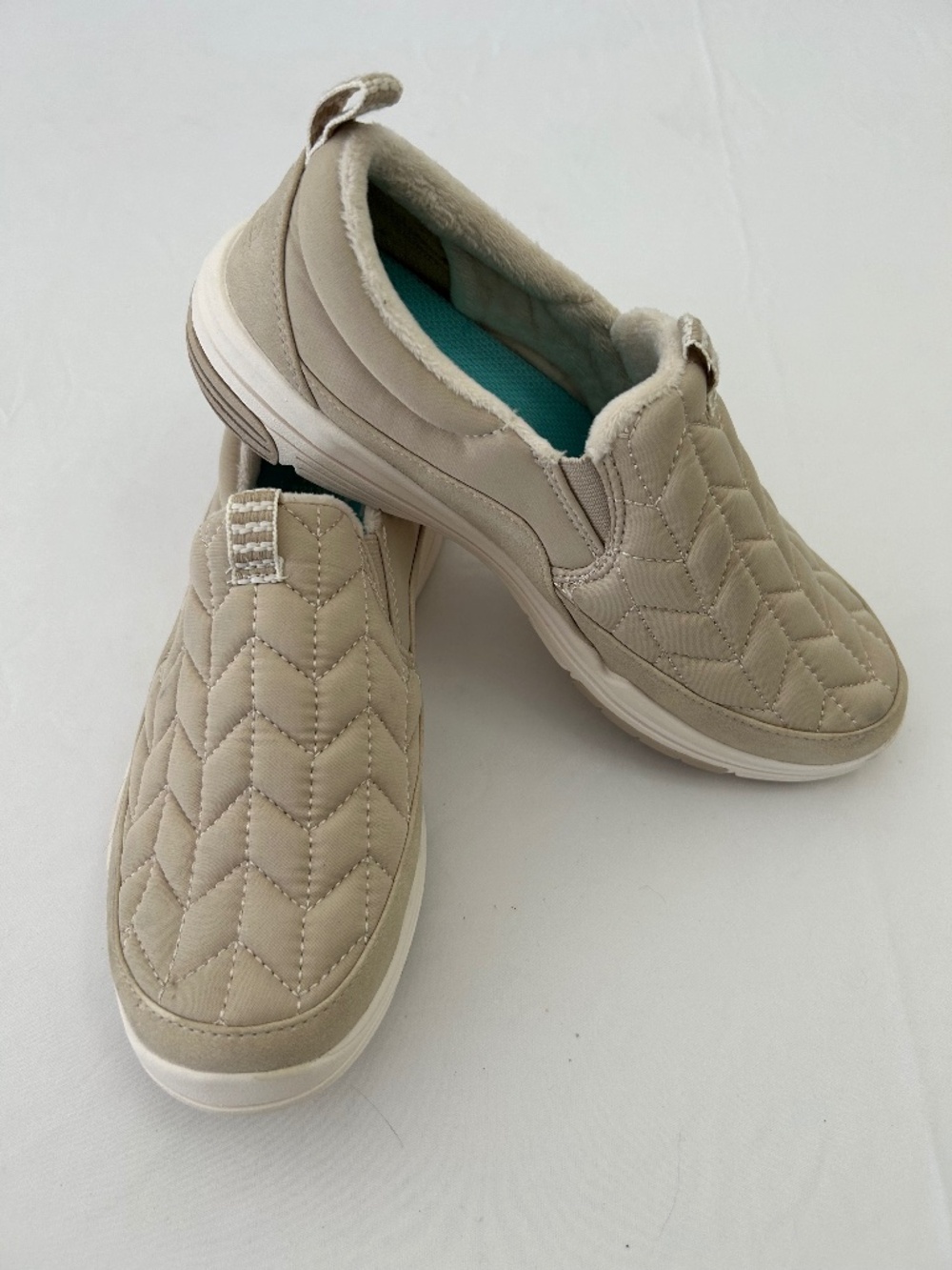 Ryka Water-Repellent Quilted Slip-ons - Ava3 Terra Taupe Tan Size 8W